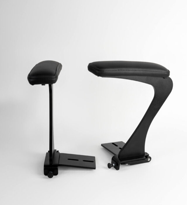 medinstrus-UART-Tip-up-arm-rests-w-chair-upholstery-side-black