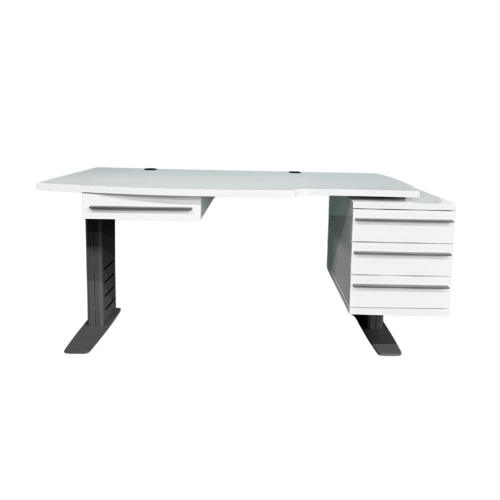 Doctor’s Desk V1 – Modern Medical Work Desk with Drawers Doctor’s Desk V1 with white tabletop and integrated drawers